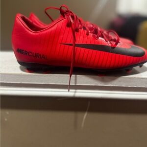 Nike Mercurial Red and Black Cleats